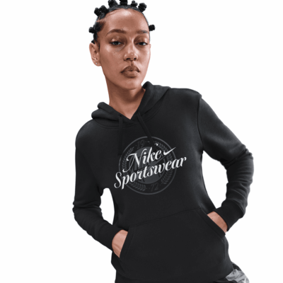 WMNS Nike Graphic Hoodie - 'Black'