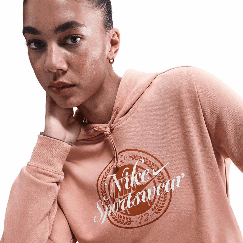 WMNS Nike Graphic Hoodie - 'Rose Gold'