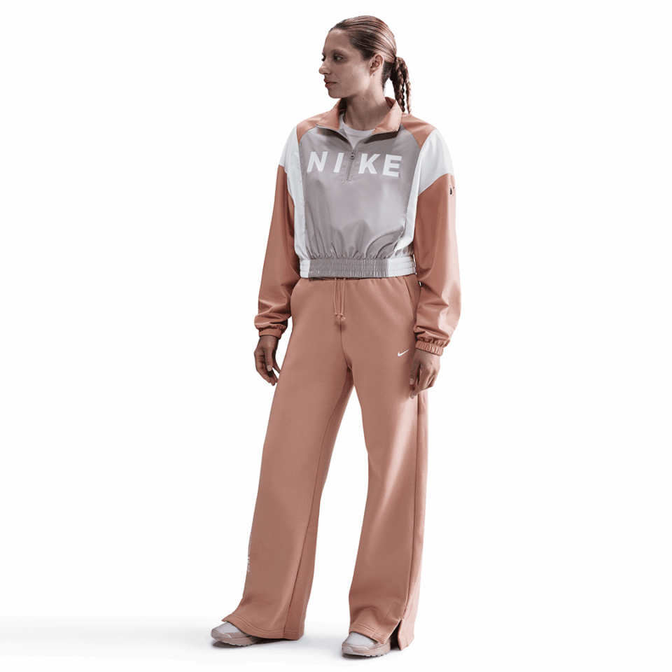 WMNS Nike Woven Pull-Over Top - 'College Grey/Rose Gold'