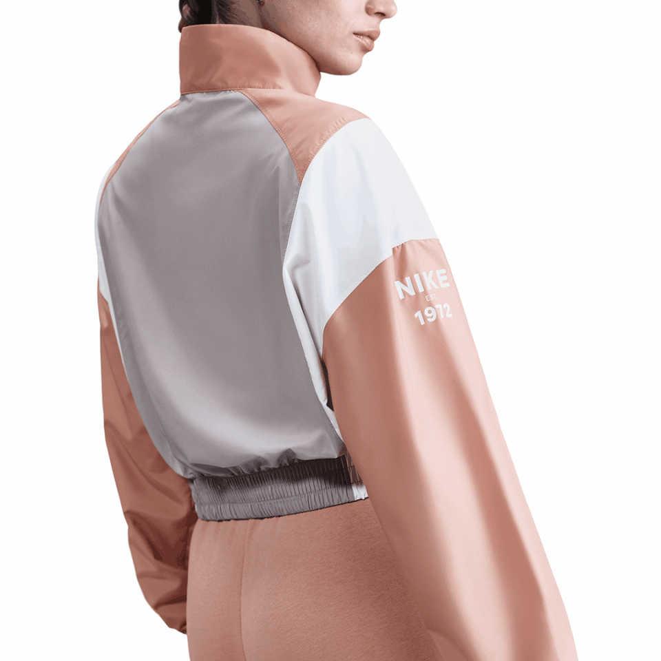 WMNS Nike Woven Pull-Over Top - 'College Grey/Rose Gold'
