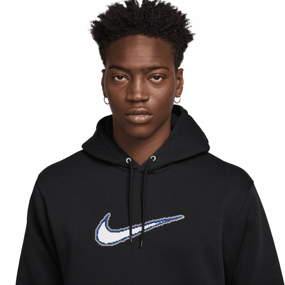 Nike Club Hoodie - 'Black/Black' - Image 3