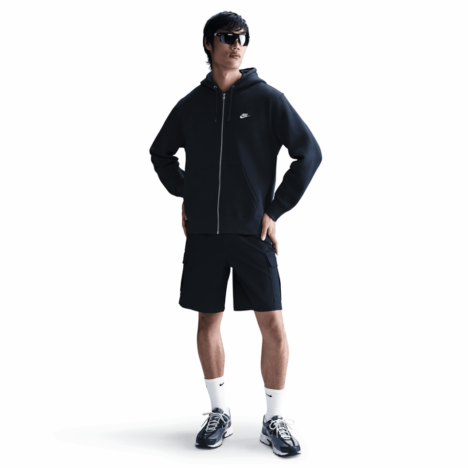 Nike Club Zip Hoodie - 'Obsidian/Obsidian'
