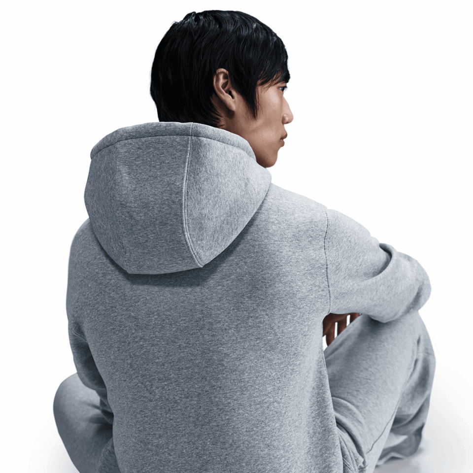 Nike Club Zip Hoodie - 'Dark Grey Heather/Light Smoke Grey'