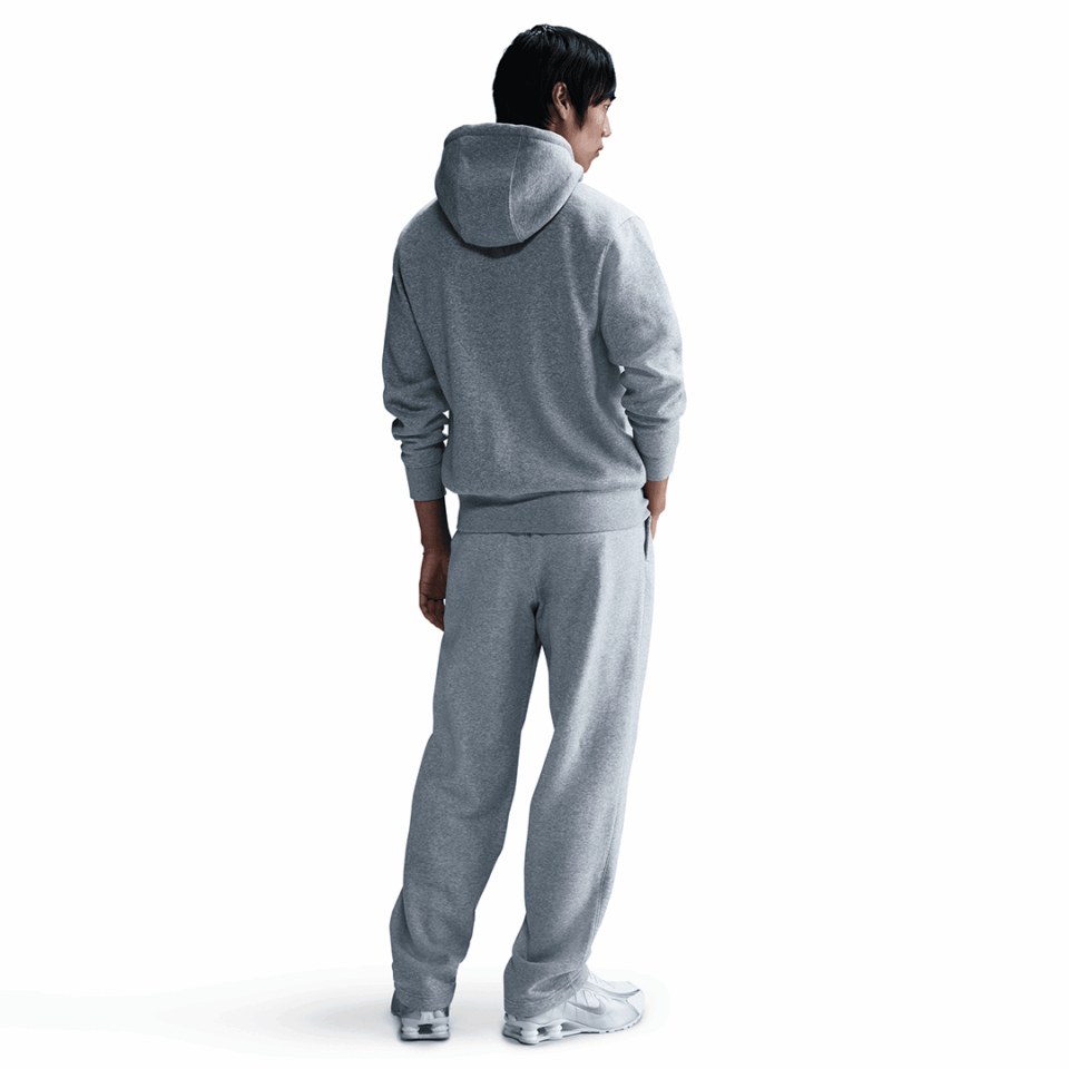 Nike Club Zip Hoodie - 'Dark Grey Heather/Light Smoke Grey'