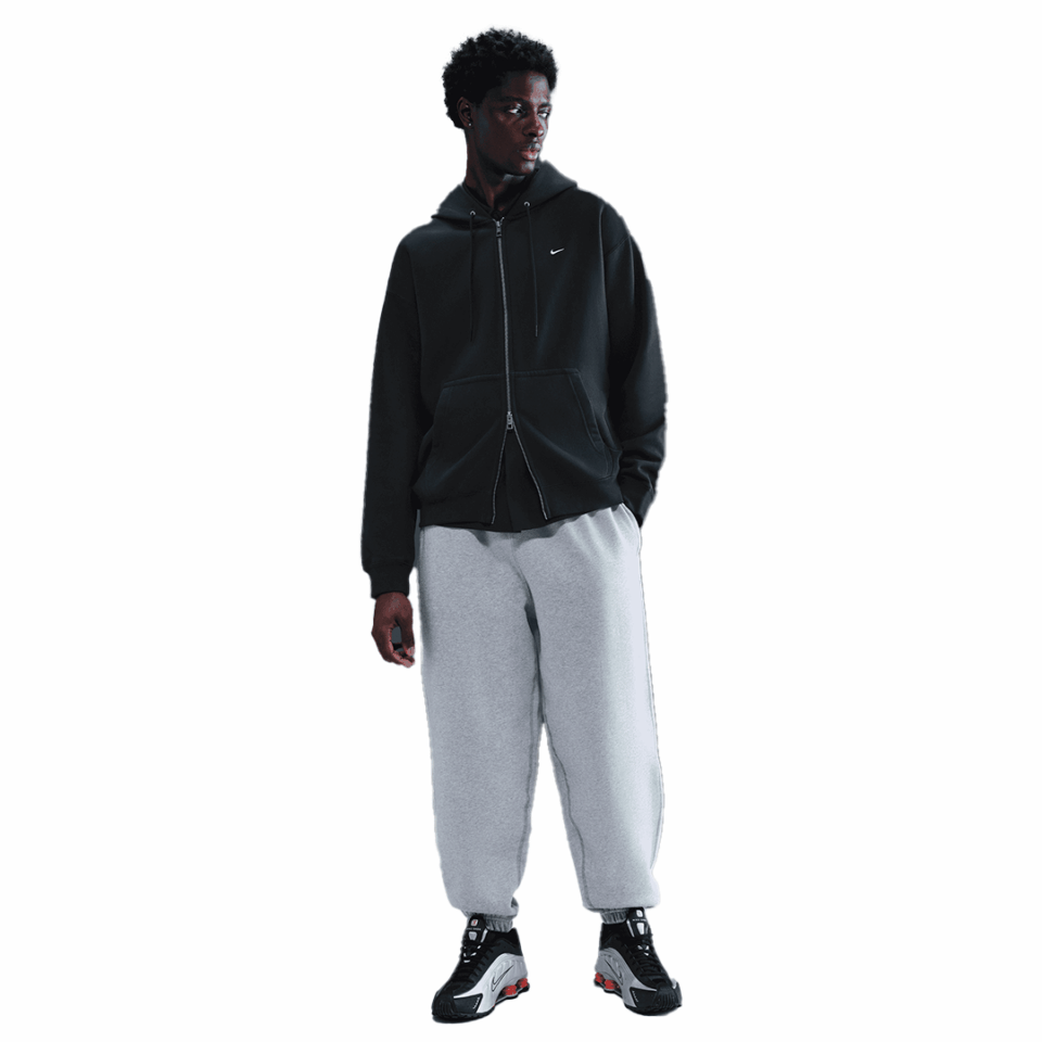 Nike Life Fleece Zip Hoodie - 'Black/Black' - Image 4