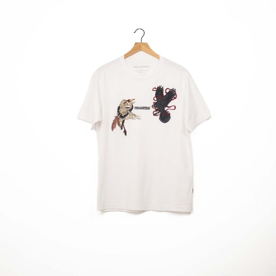 Maharishi Black Crow White Heron Tee - 'White'