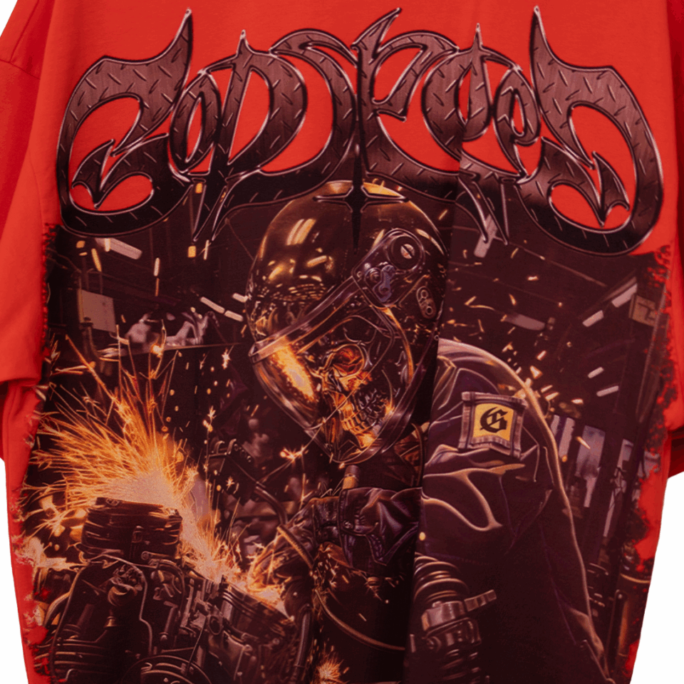 Godspeed Steel Sharpens Steel Tee - 'Red'