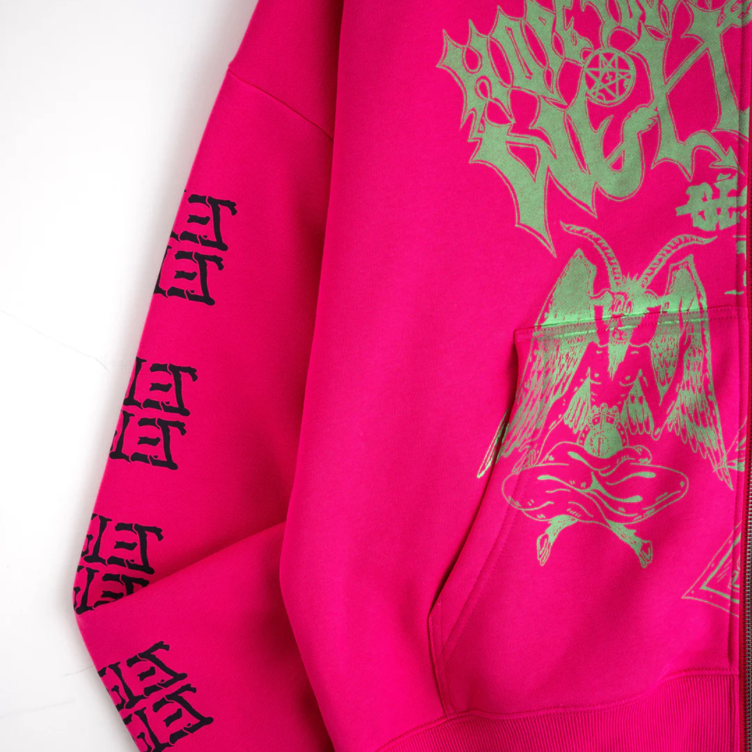 Jungles Hope You're Well Zip Hoodie - 'Pink' - Kicks Lounge