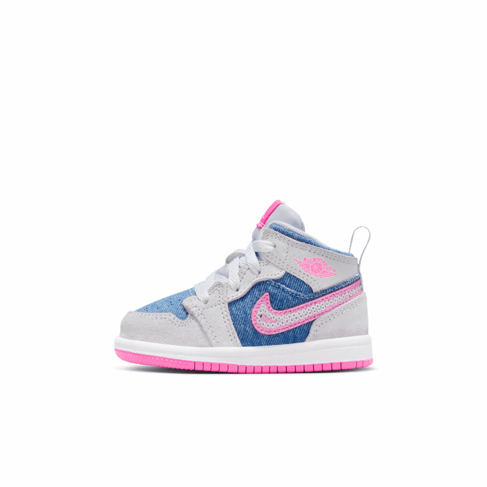 TD Air Jordan 1 Mid SE - 'Cobalt Bliss/Pink Glow'