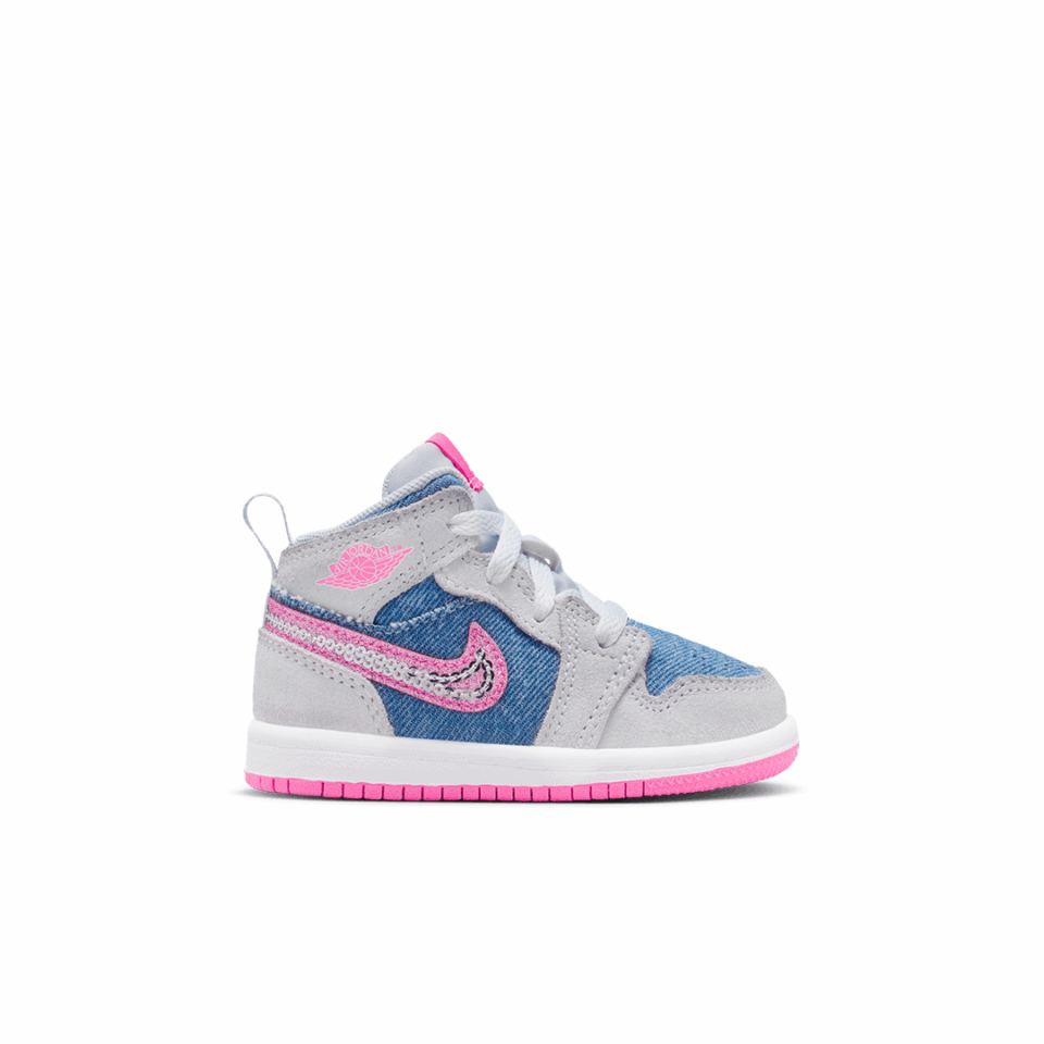 TD Air Jordan 1 Mid SE - 'Cobalt Bliss/Pink Glow'