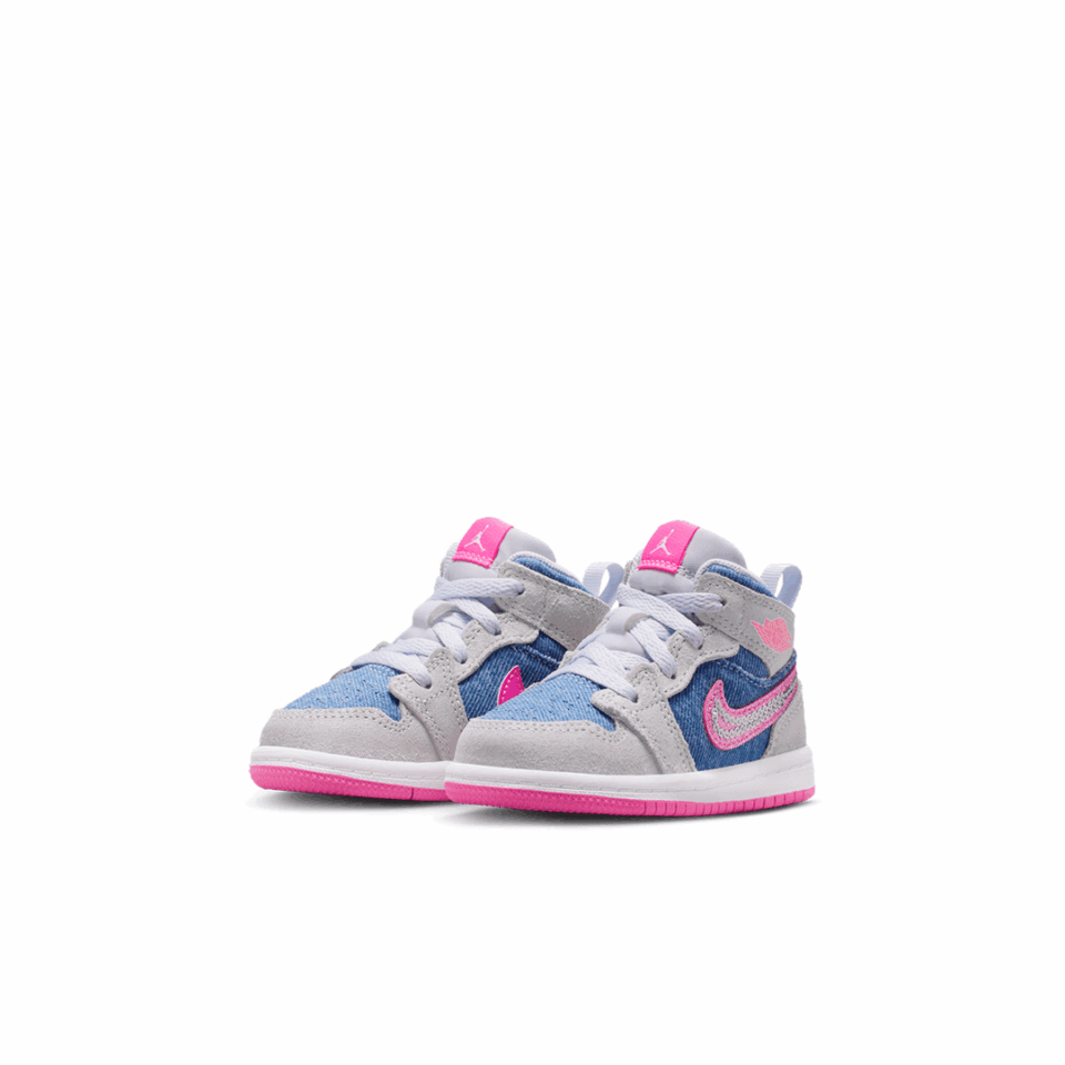 TD Air Jordan 1 Mid SE - 'Cobalt Bliss/Pink Glow'