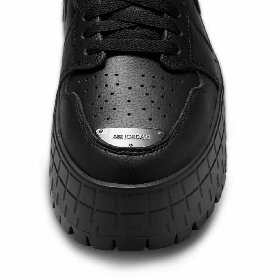 WMNS Air Jordan 1 Brooklyn Low - 'Black/Metallic Black'