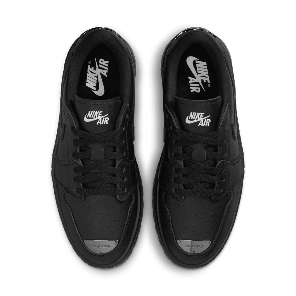 WMNS Air Jordan 1 Brooklyn Low - 'Black/Metallic Black'