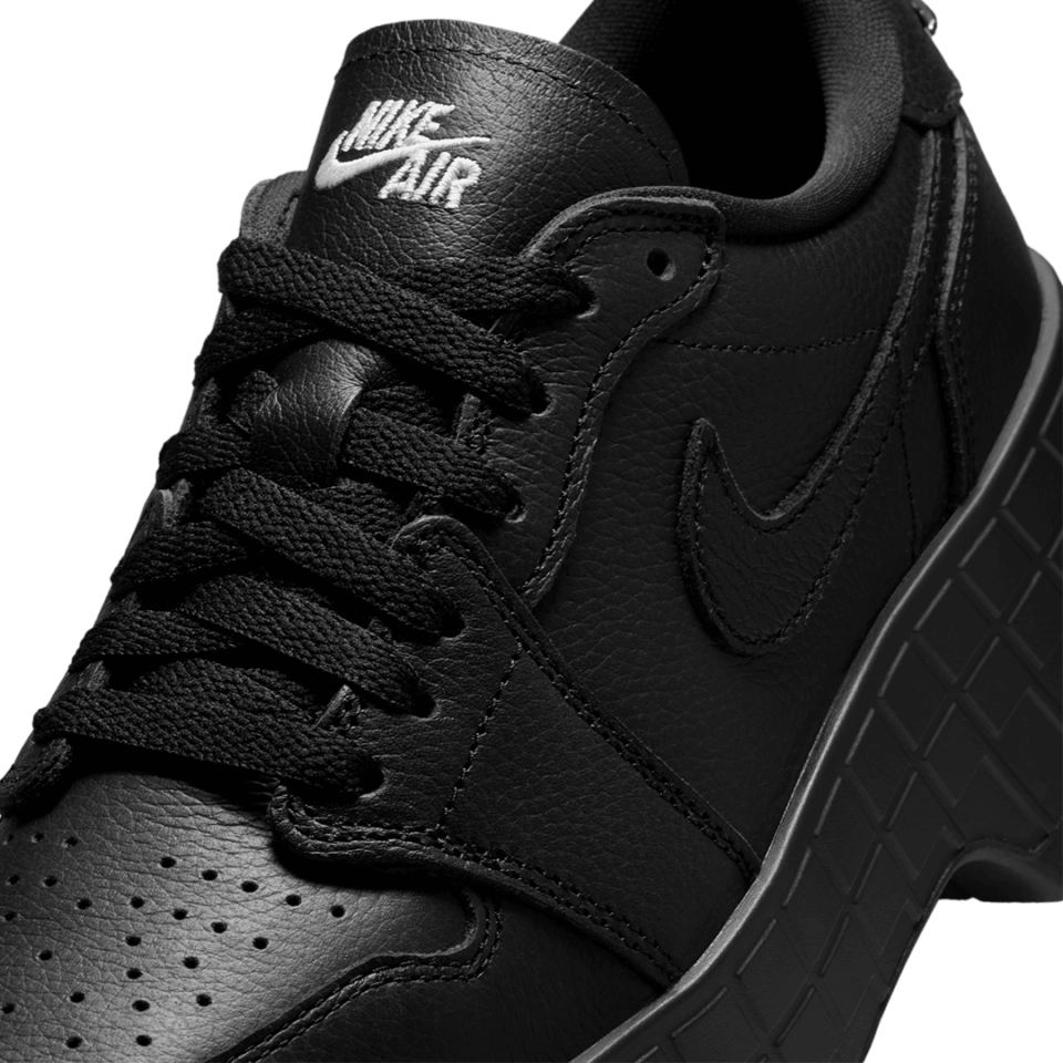 WMNS Air Jordan 1 Brooklyn Low - 'Black/Metallic Black'