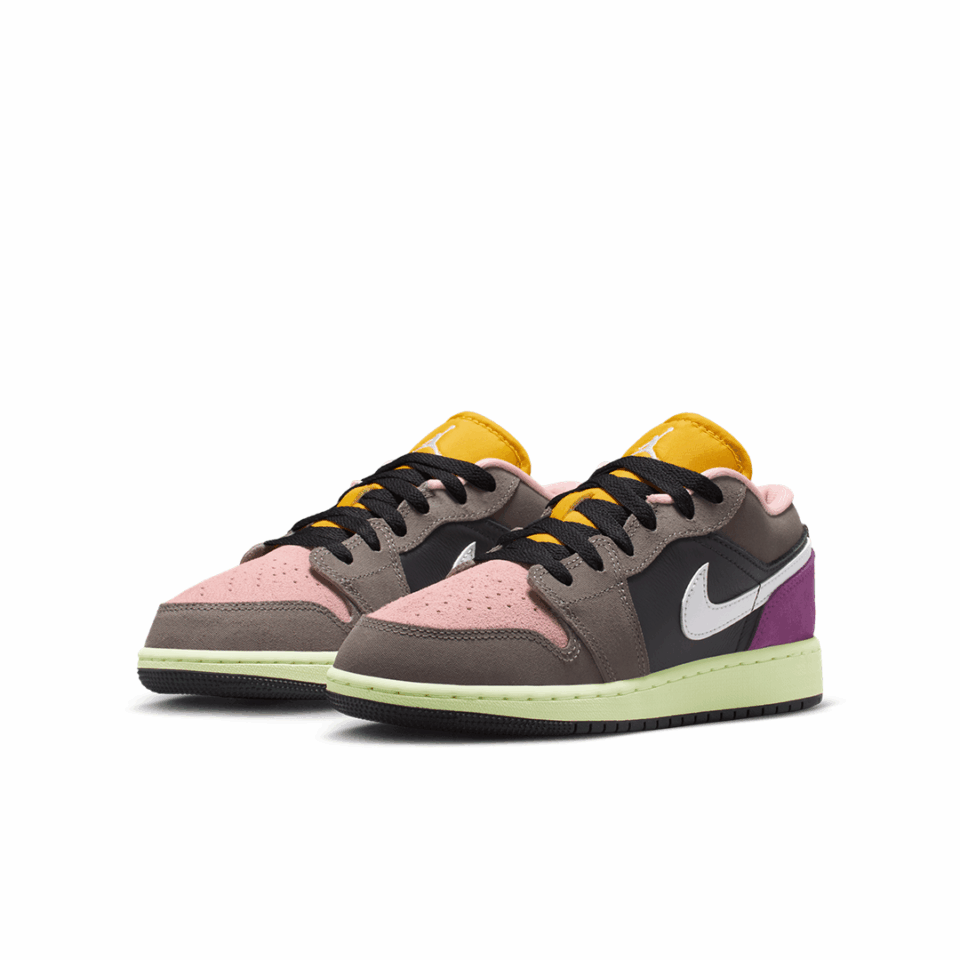 GS Air Jordan 1 Low SE - 'Oil Grey/White'