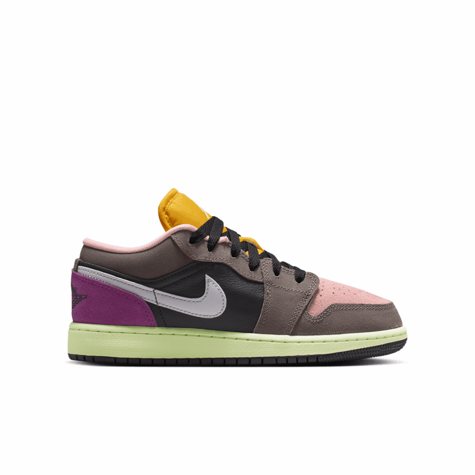 GS Air Jordan 1 Low SE - 'Oil Grey/White'
