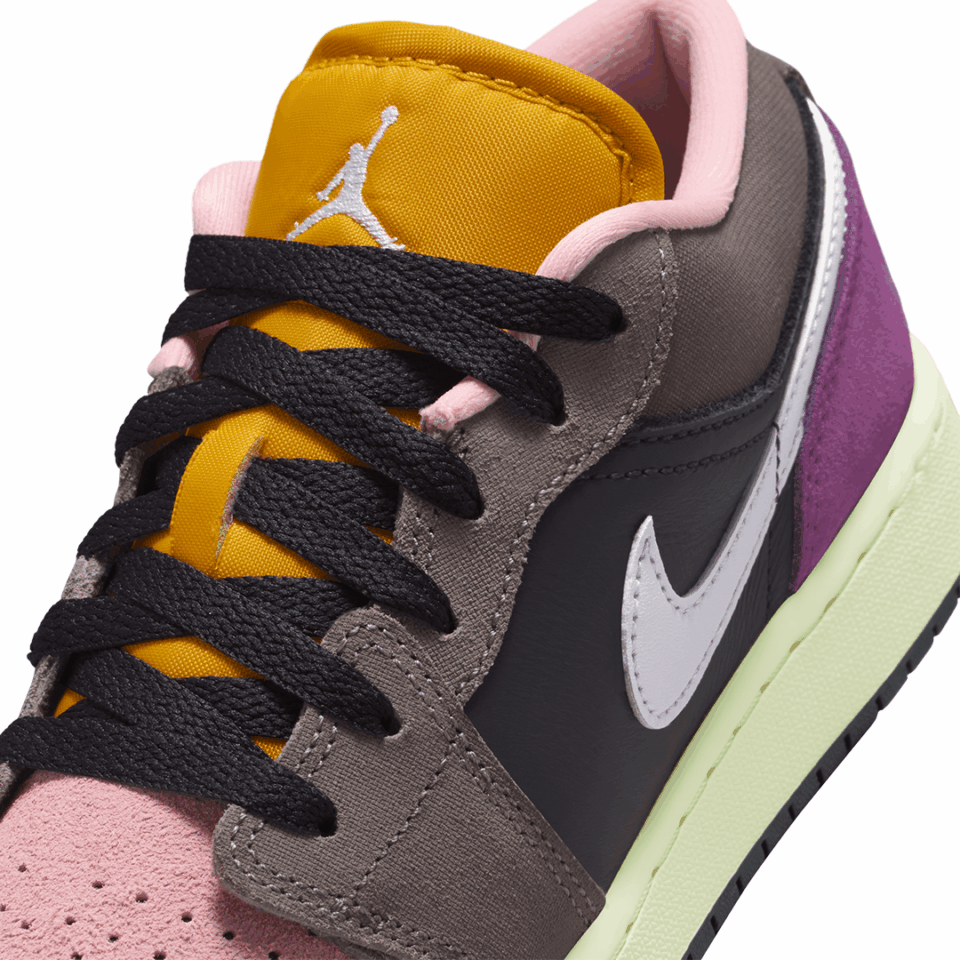 GS Air Jordan 1 Low SE - 'Oil Grey/White'
