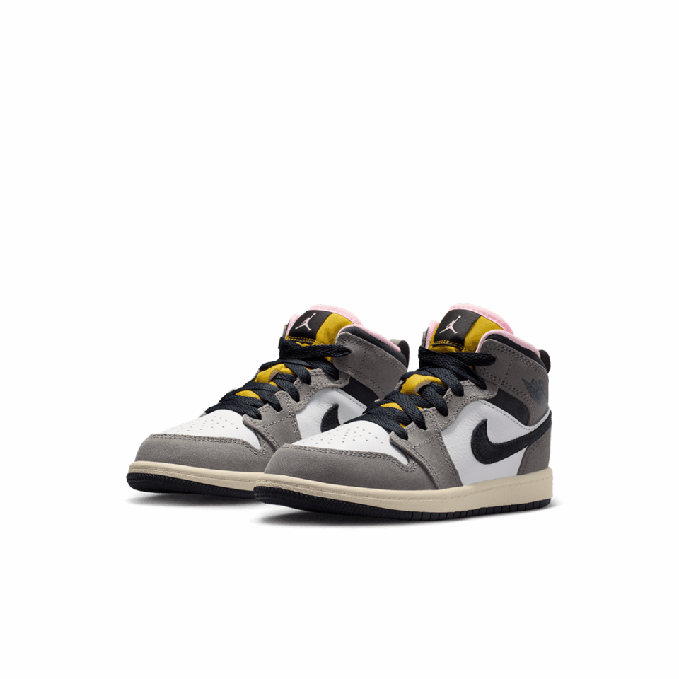 PS Air Jordan 1 Mid SE - 'White/Oil Grey'