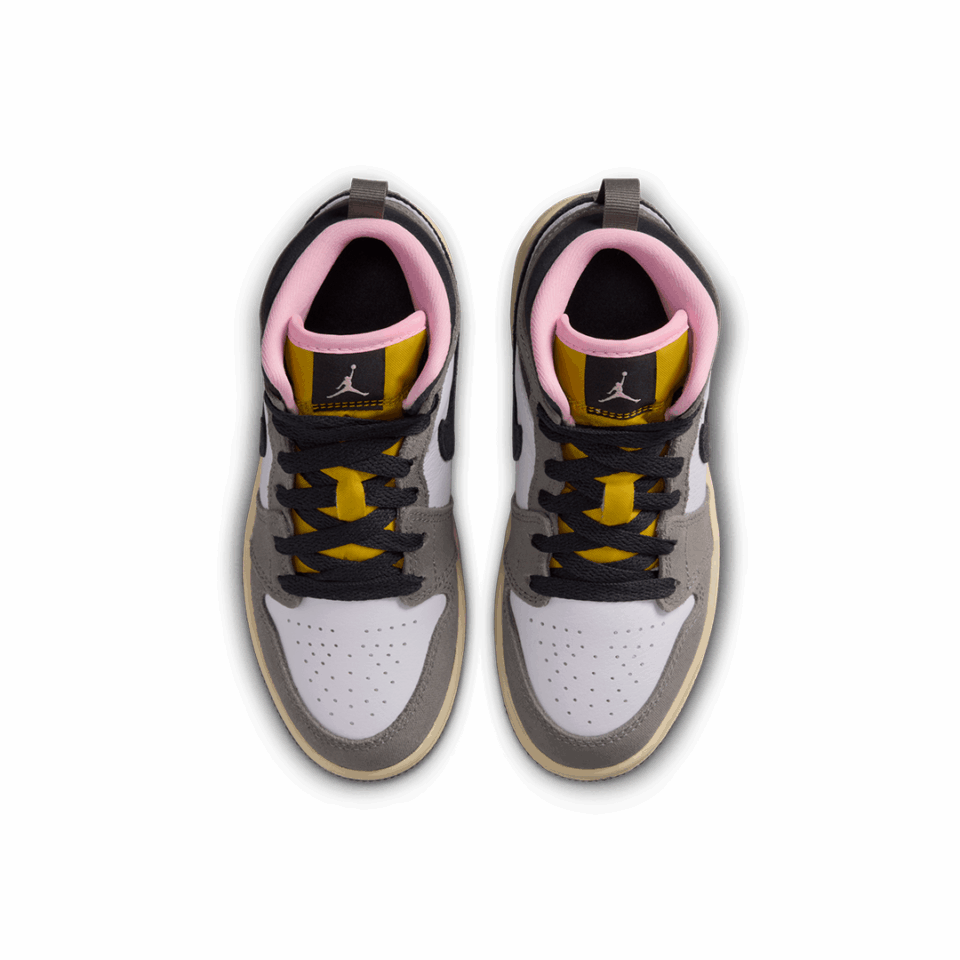 PS Air Jordan 1 Mid SE - 'White/Oil Grey'