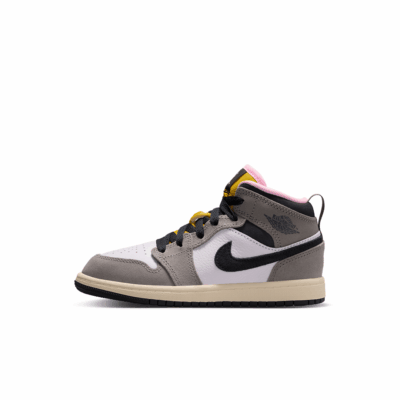 PS Air Jordan 1 Mid SE - 'White/Oil Grey'