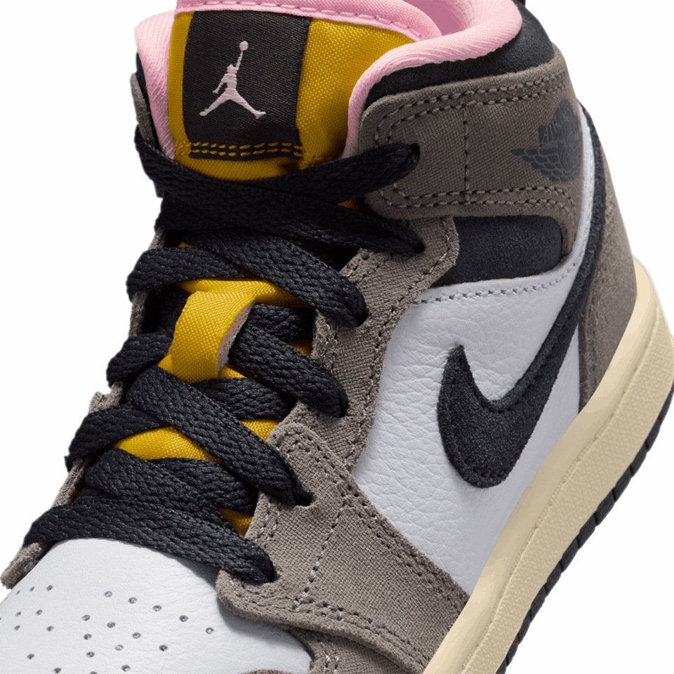 PS Air Jordan 1 Mid SE - 'White/Oil Grey'