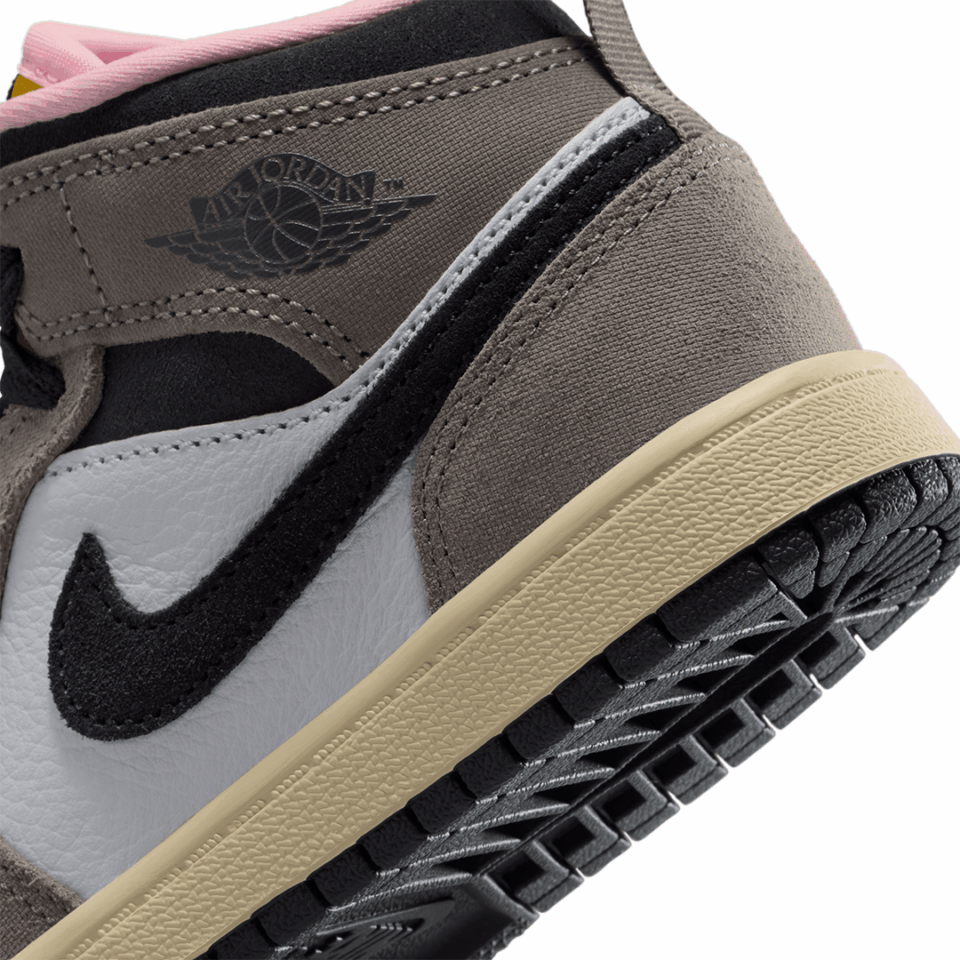 PS Air Jordan 1 Mid SE - 'White/Oil Grey'