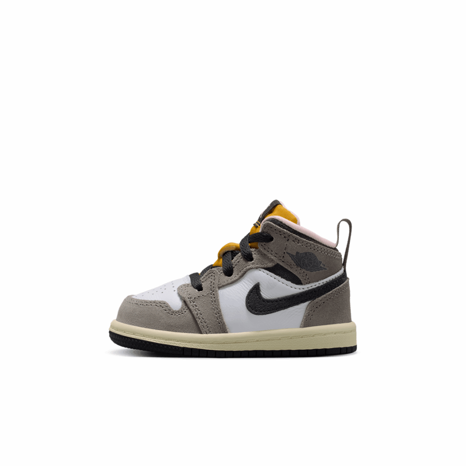 TD Air Jordan 1 Mid SE - 'White/Oil Grey'