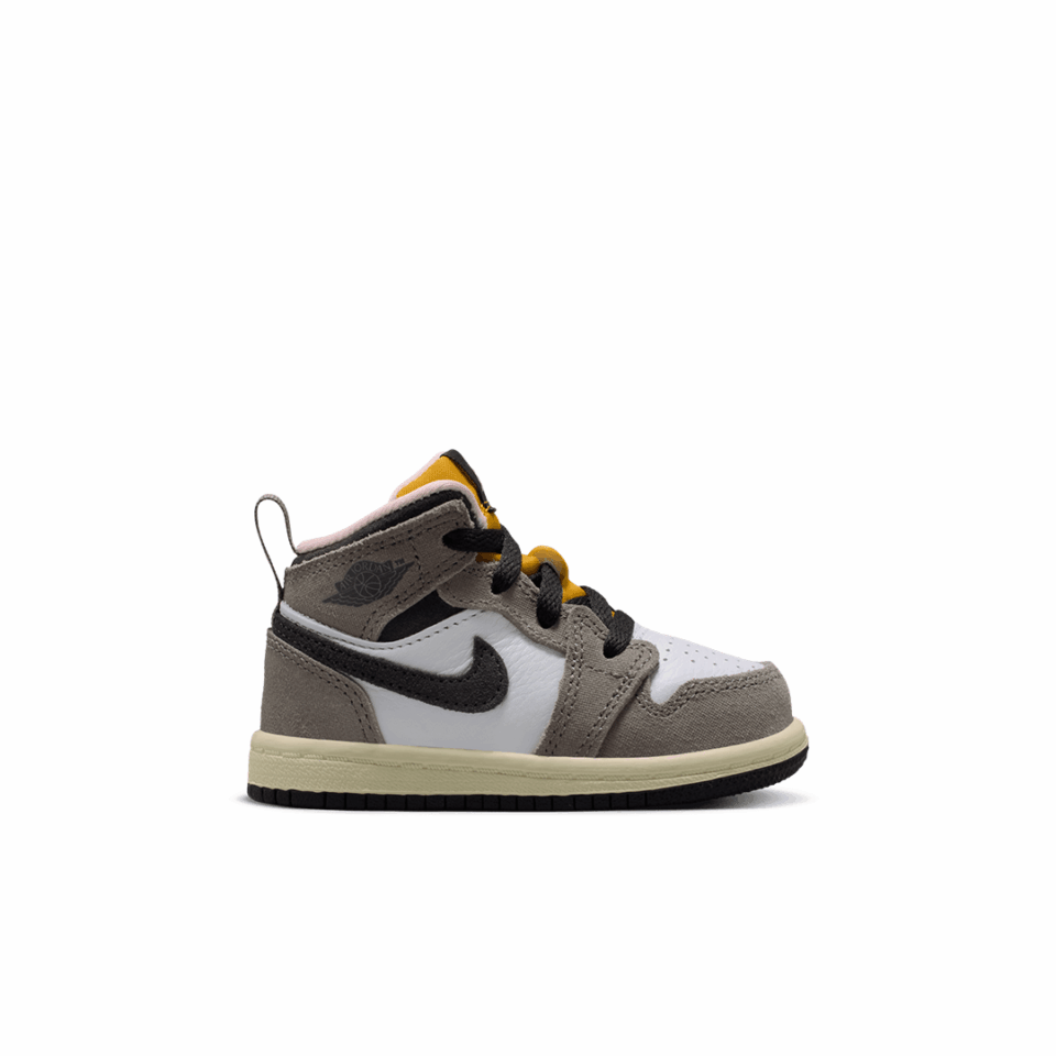 TD Air Jordan 1 Mid SE - 'White/Oil Grey'