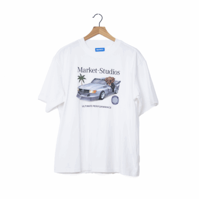 Market Des Bear Tee - 'White'