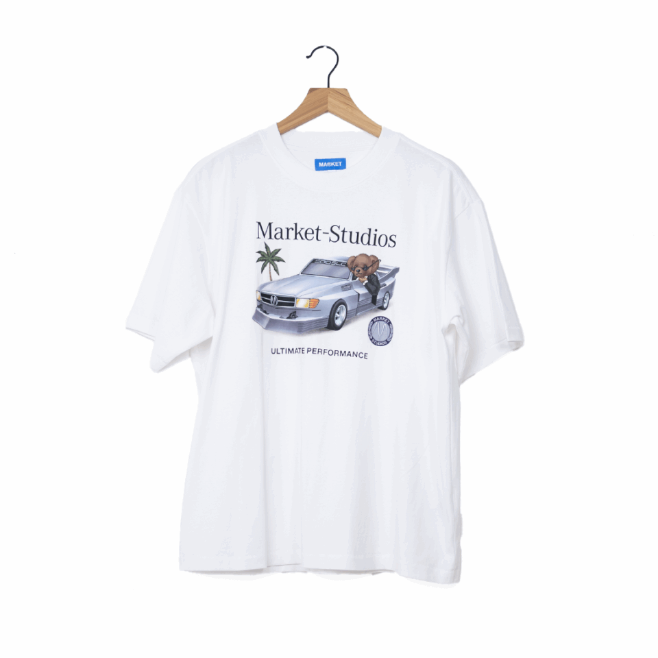 Market Des Bear Tee - 'White'