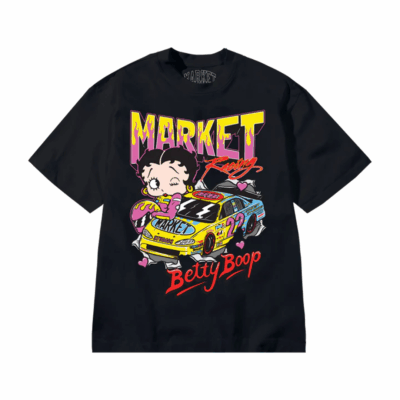 Market Betty Boop Racing Tee - 'Black'