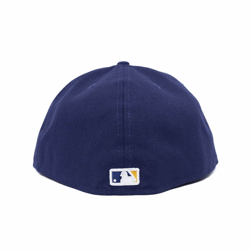 New Era 5950 Milwaukee Brewers Fitted Hat - 'Navy/Yellow'