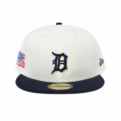 New Era 5950 Detroit Tigers Fitted Hat - 'White/Navy'