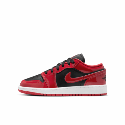 GS Air Jordan 1 Low SE - 'Black/Varsity Red'