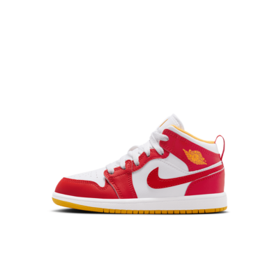 PS Air Jordan 1 Mid - 'Speed Red/White'