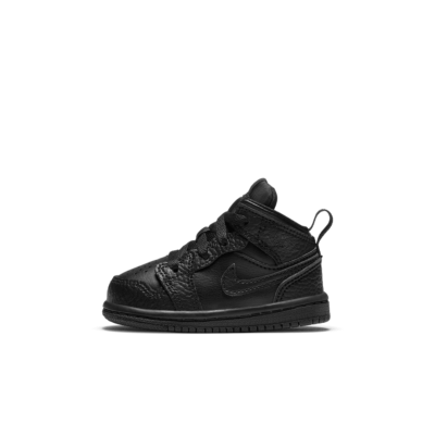 TD Air Jordan 1 Mid - 'Black/Black'