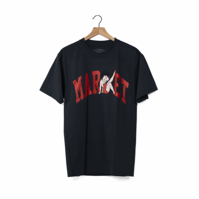 Market Betty Boop Arc Tee - 'Washed Black'