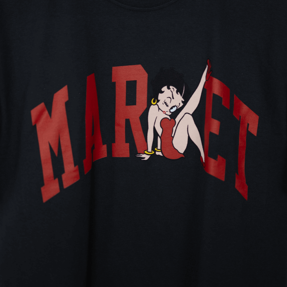 Market Betty Boop Arc Tee - 'Washed Black'
