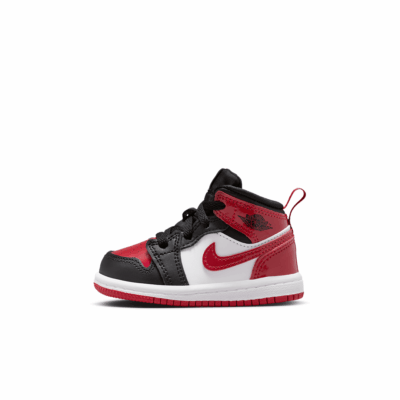 TD Air Jordan 1 Mid SE - 'Black/Varsity Red'