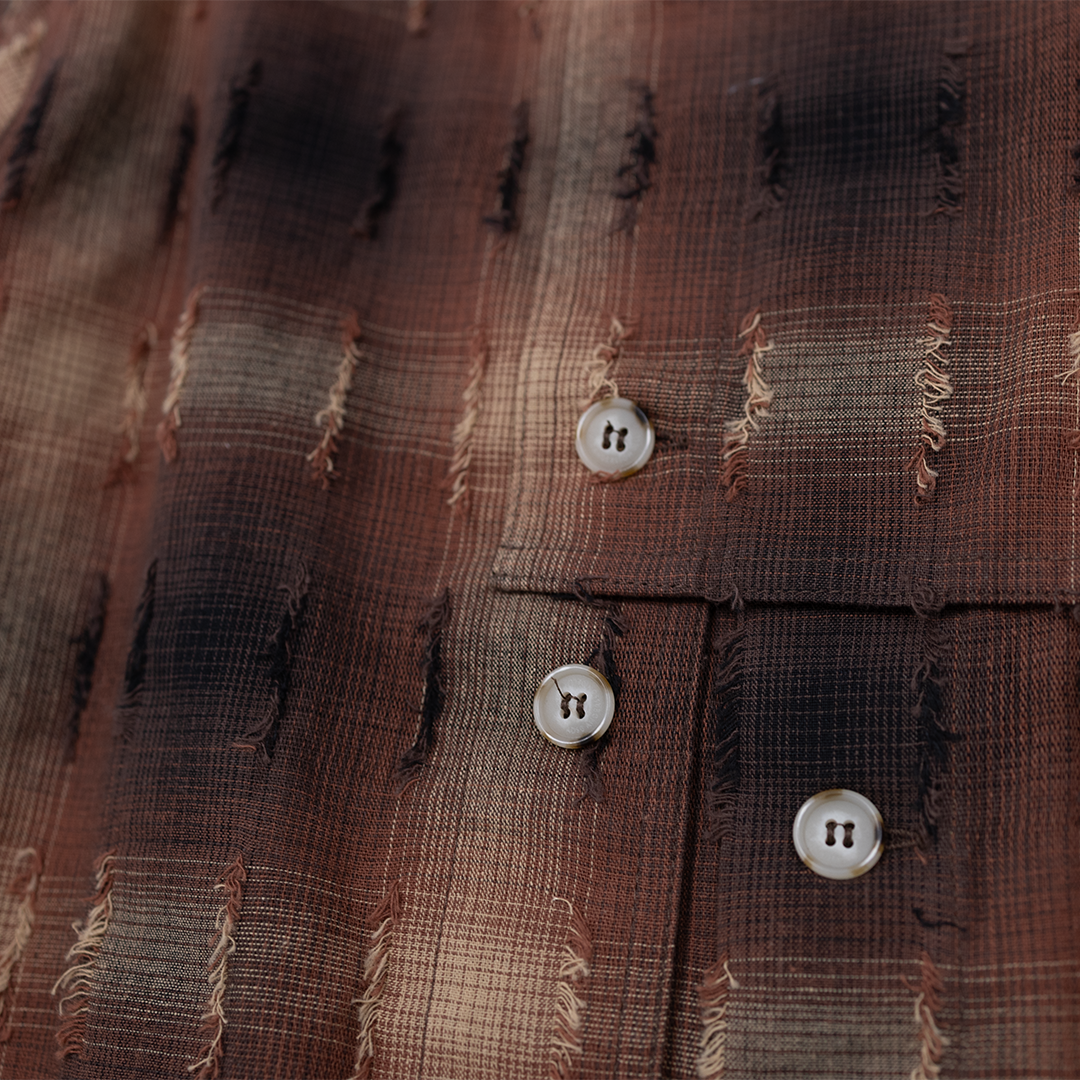 Andersson Bell Check Layered Shirt - 'Brown'