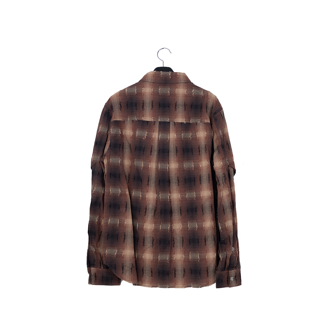 Andersson Bell Check Layered Shirt - 'Brown'