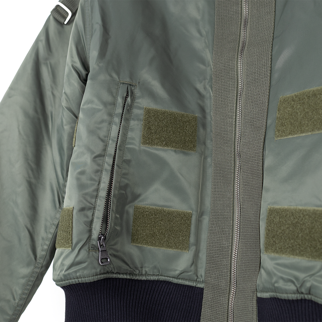 Andersson Bell Flight Layered Washed Bomber Jacket - 'Khaki Green'