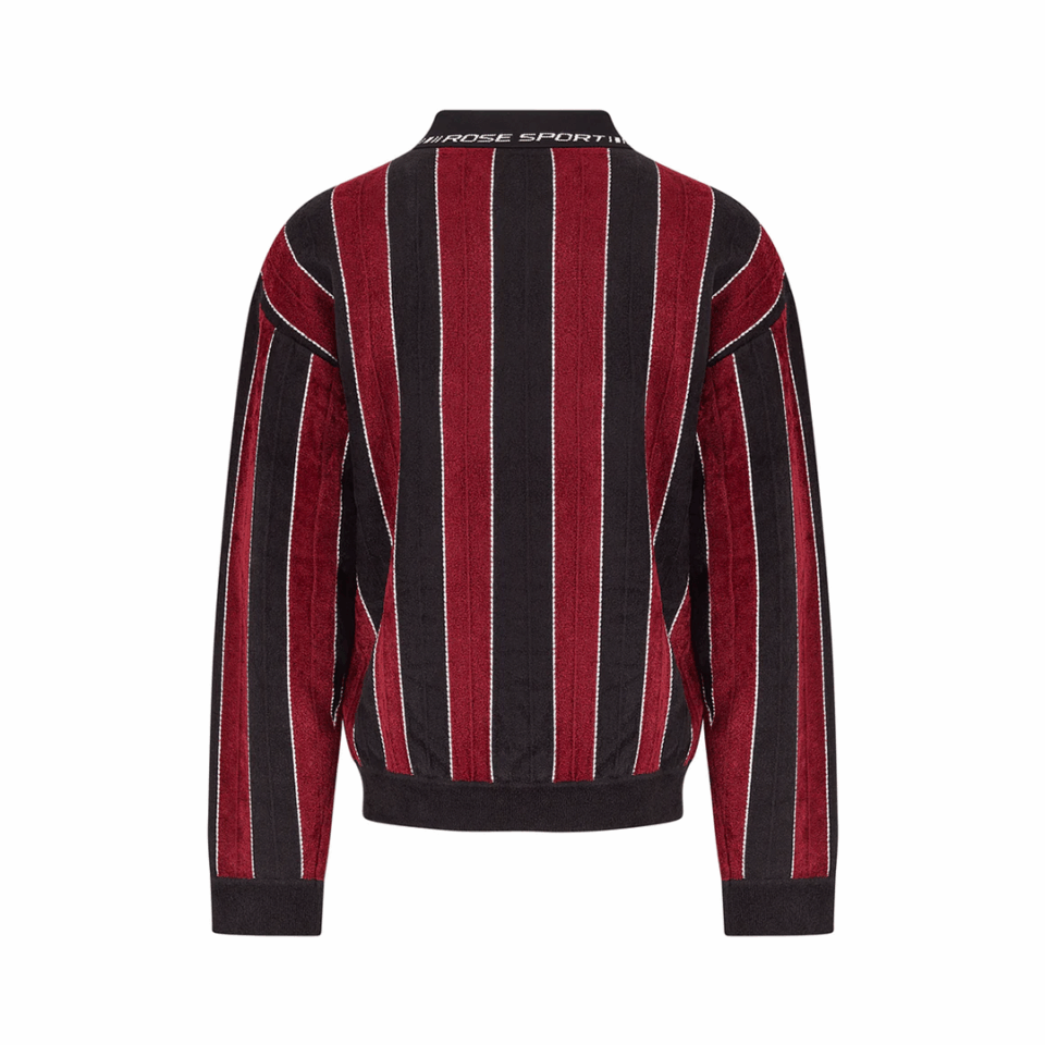 Martine Rose Sporty Logo Polo - 'Black/Burgundy'