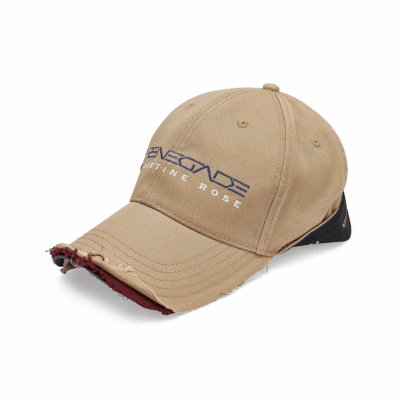 Martine Rose Roll Back Strapback Hat - 'Beige Stone'