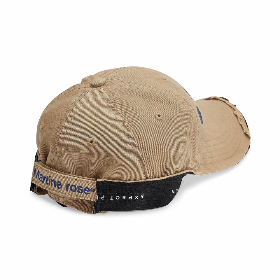 Martine Rose Roll Back Strapback Hat - 'Beige Stone'
