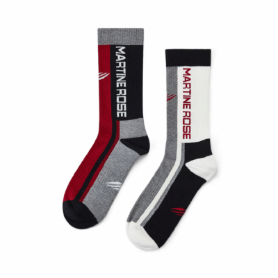 Martine Rose Sports Sock Multipack - 'Burgundy/Cream'