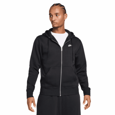 Nike Club Zip Hoodie - 'Black/Black'
