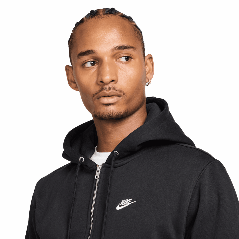 Nike Club Zip Hoodie - 'Black/Black'
