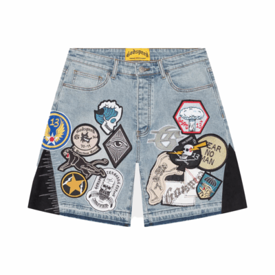 Godspeed Patchwork Denim Short - 'Blue'