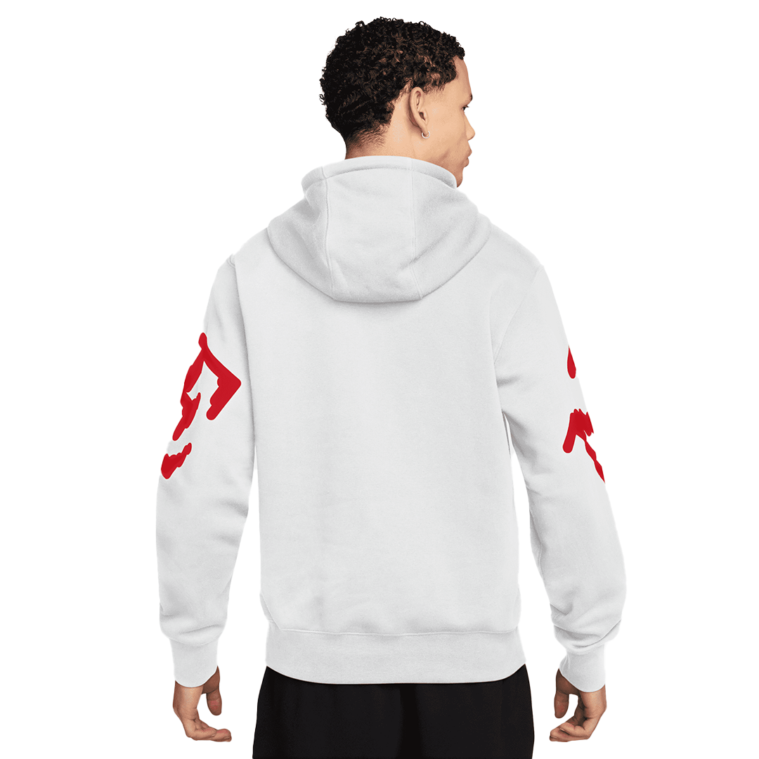 nike red and white hoodie